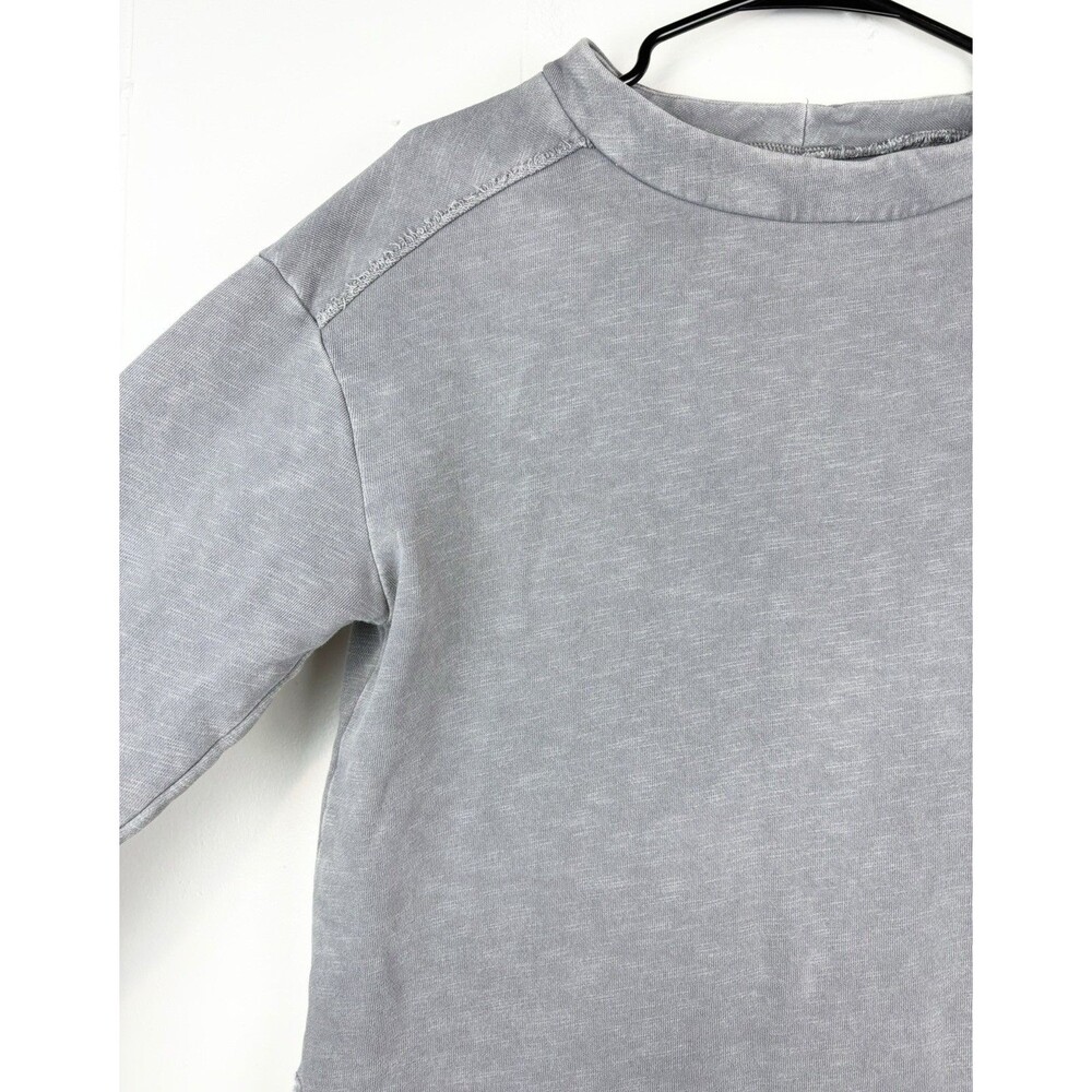 Anthropologie PILCRO SM Sweatshirt Gray Boho Relaxed Cotton - Picture 4 of 12